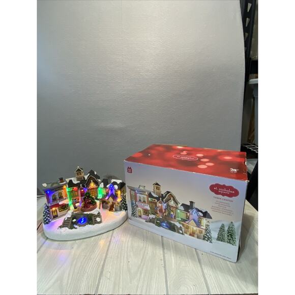 St Nicholas Square Village Town Center Motion & Lights AC Adapter Included - Picture 1 of 14